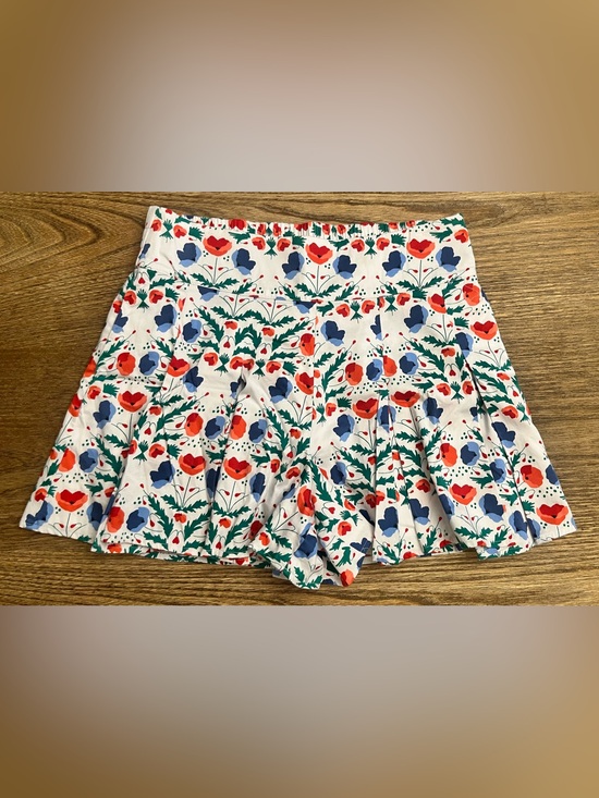 Emily Mccarthy Pants - Emily McCarthy Women's Floral Pleated Lined High Rise Pull-On Skort S